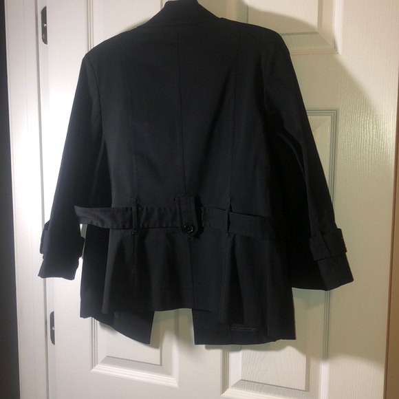 Black stretch, button blazer - Picture 2 of 3
